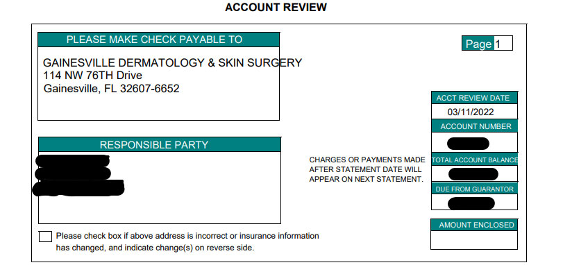 Statement Without An Online Bill Pay Code